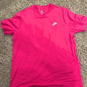Hot pink nike tee